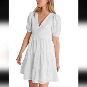 Boden Back Detail Broderie Dress